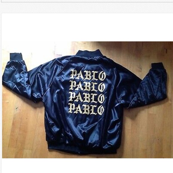 Kanye West The Life of Pablo Black Satin Bomber 2X - Picture 8 of 8